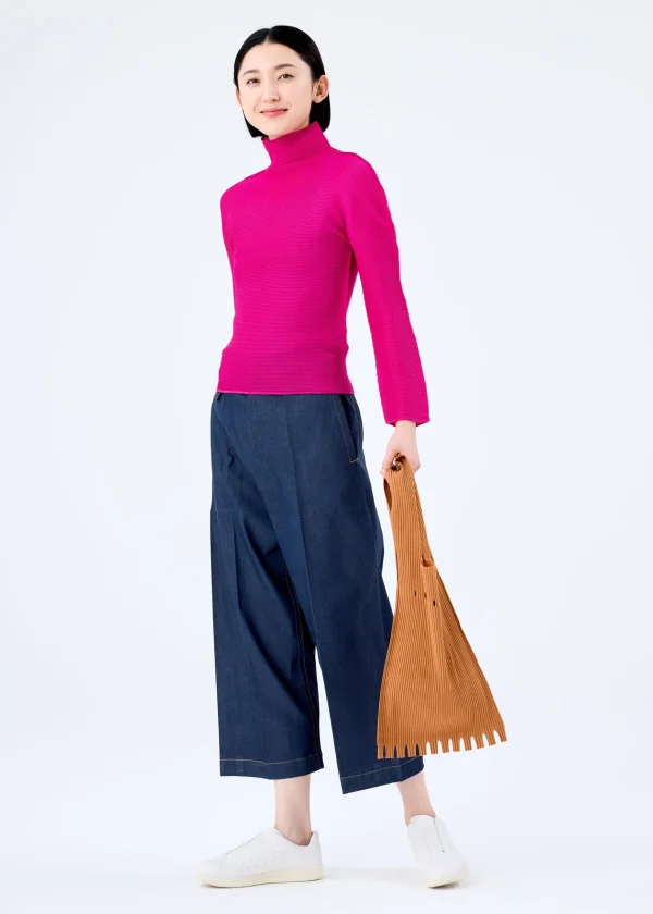 FRINGE FINE KNIT PLEATS BAG