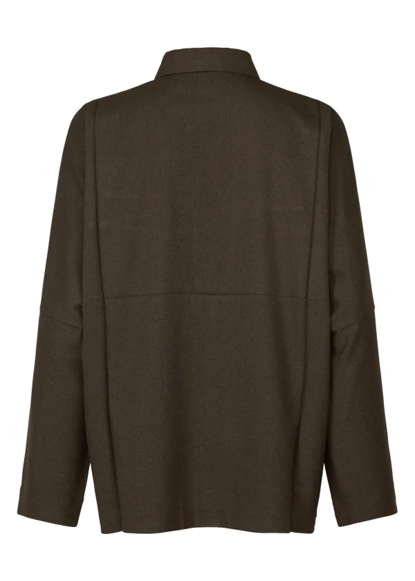 WOOL LIKE COMPACT SHIRT